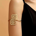 Joban Fashion Golden Alloy Fancy Spiral Cuff Armlet | Grocsy