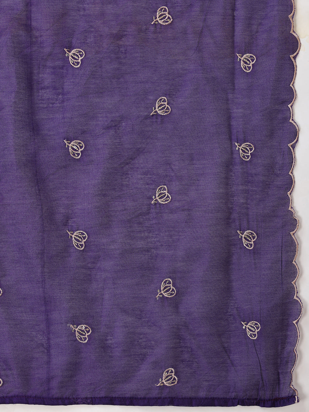 Hand Embroidered Kurta With Pant & Embroidered Dupatta, Purple - Hiral Fashion | Grocsy