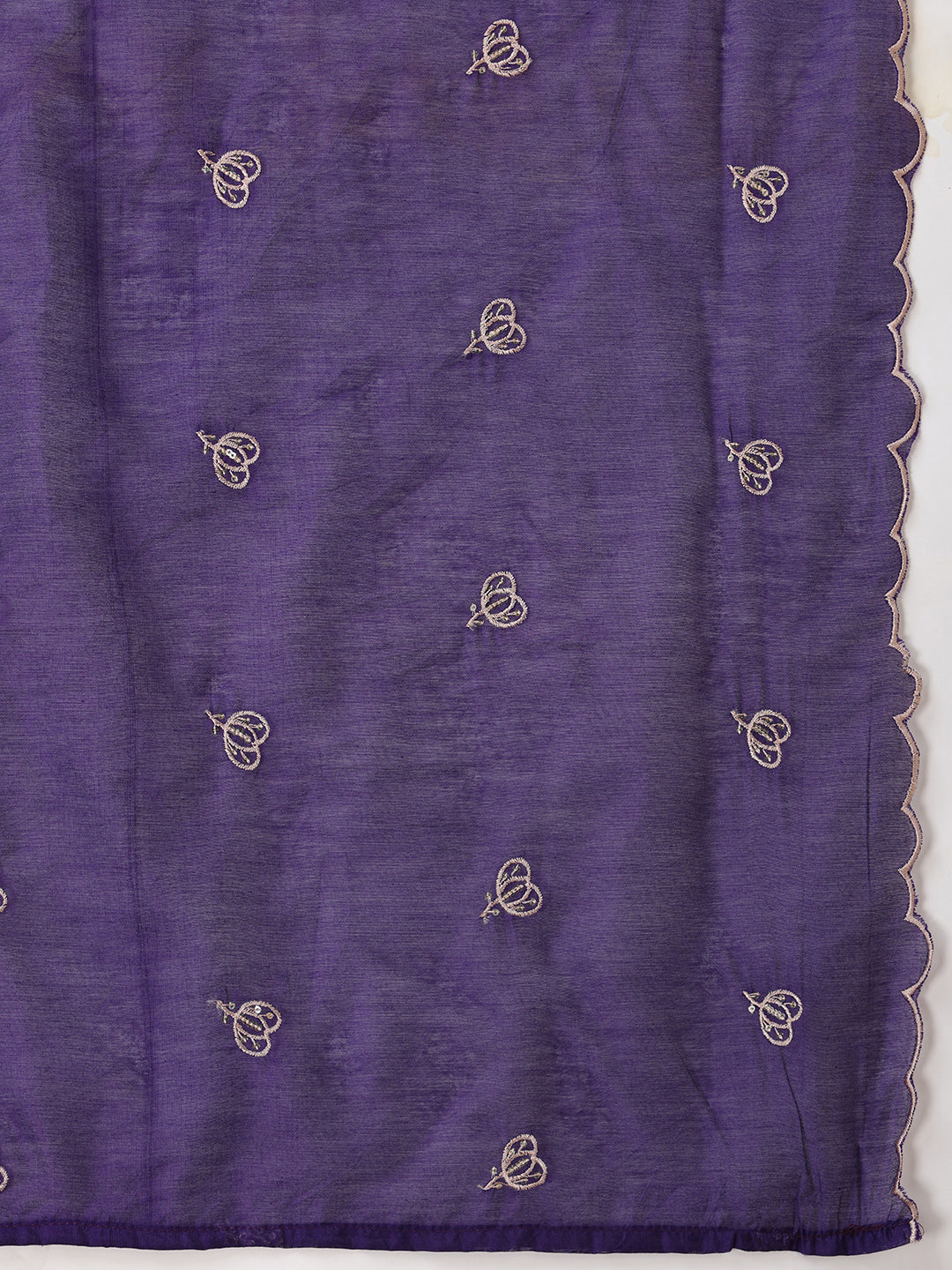 Hand Embroidered Kurta With Pant & Embroidered Dupatta, Purple - Hiral Fashion | Grocsy