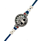 trueBrowns X Voylla Blue High Polish Beaded Thread Rakhi | Grocsy
