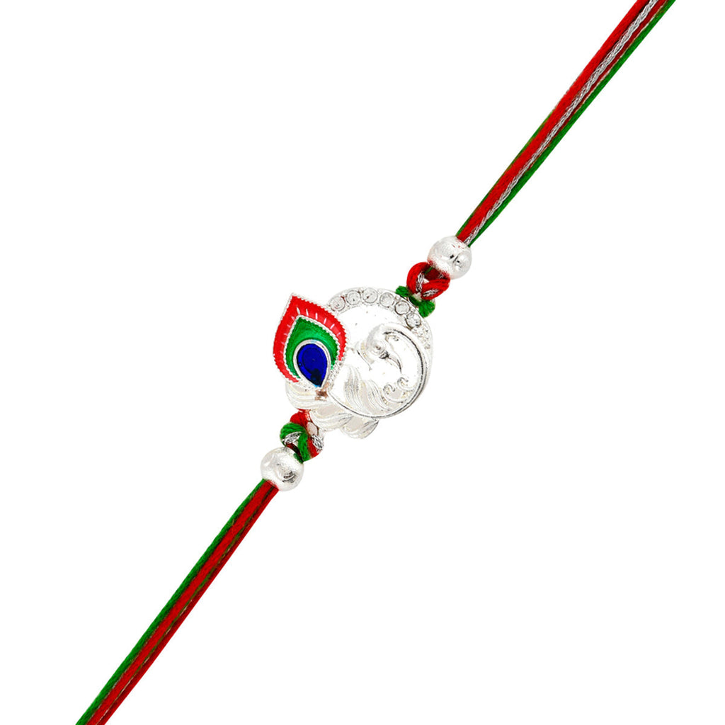 trueBrowns X Voylla Colorful Mor Pankh Thread Rakhi | Grocsy