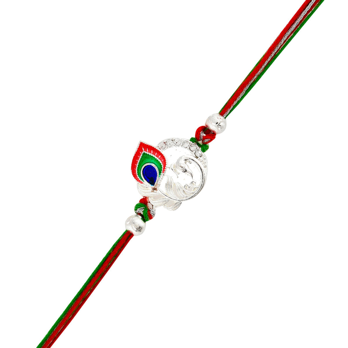 trueBrowns X Voylla Colorful Mor Pankh Thread Rakhi | Grocsy