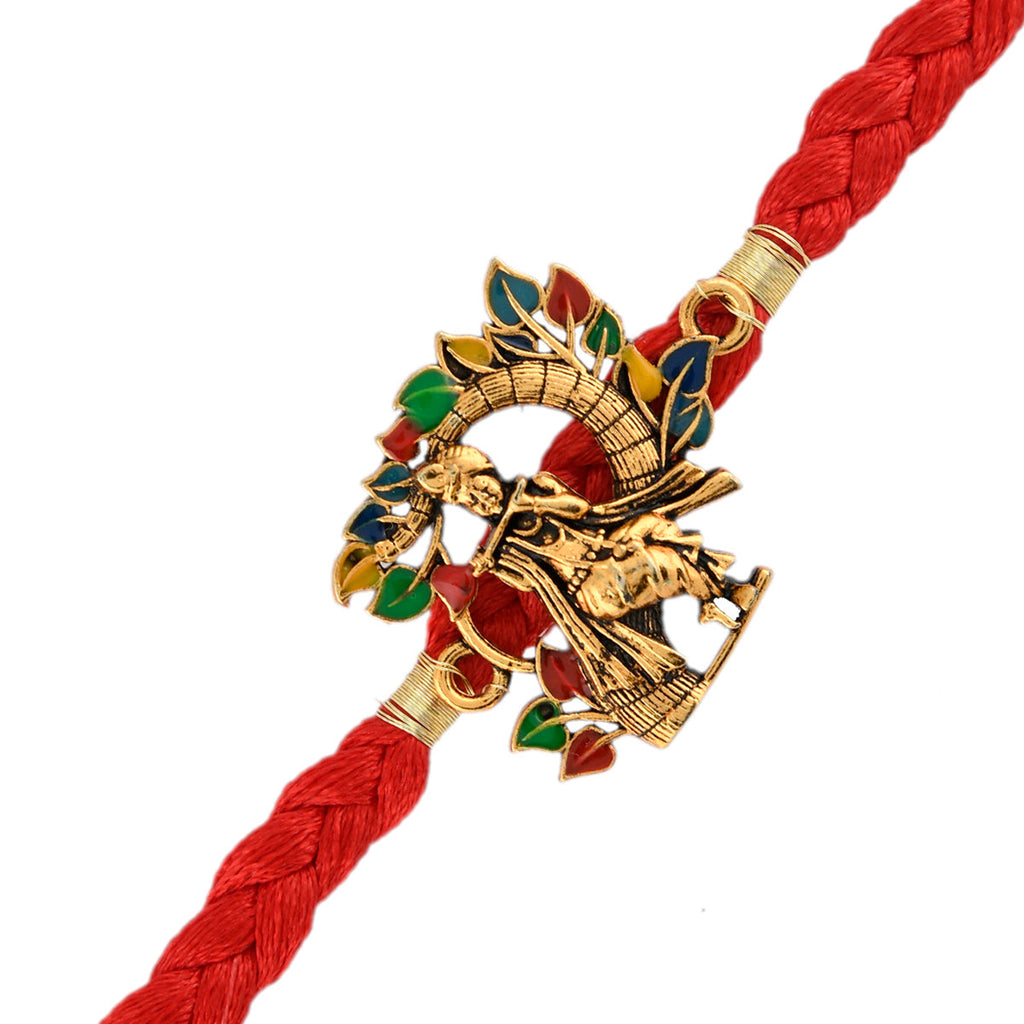 trueBrowns X Voylla Colorful Radha Krishna Thread Rakhi | Grocsy
