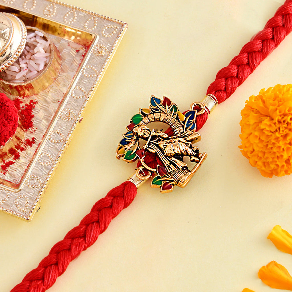 trueBrowns X Voylla Colorful Radha Krishna Thread Rakhi | Grocsy