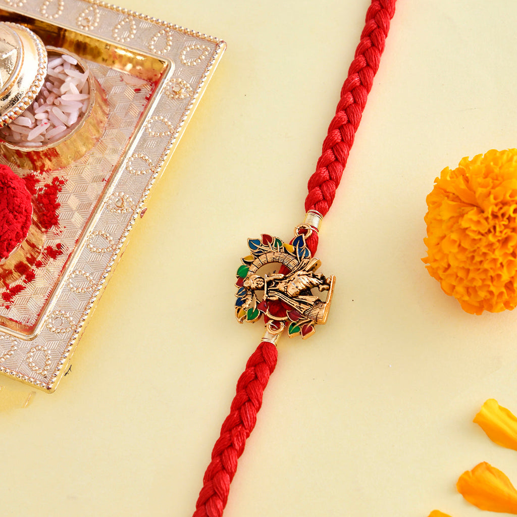 trueBrowns X Voylla Colorful Radha Krishna Thread Rakhi | Grocsy