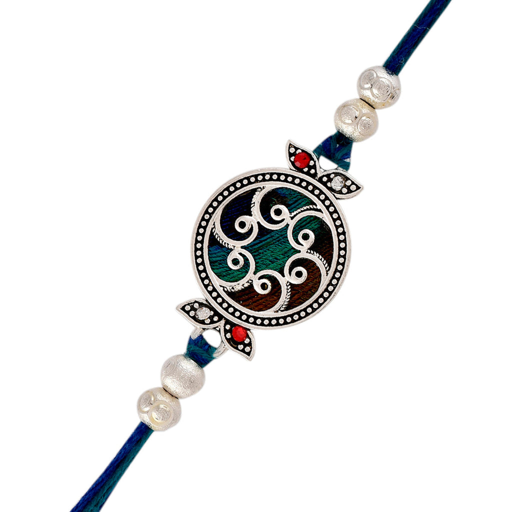 trueBrowns X Voylla Beaded Mandala Inspired Thread Rakhi | Grocsy