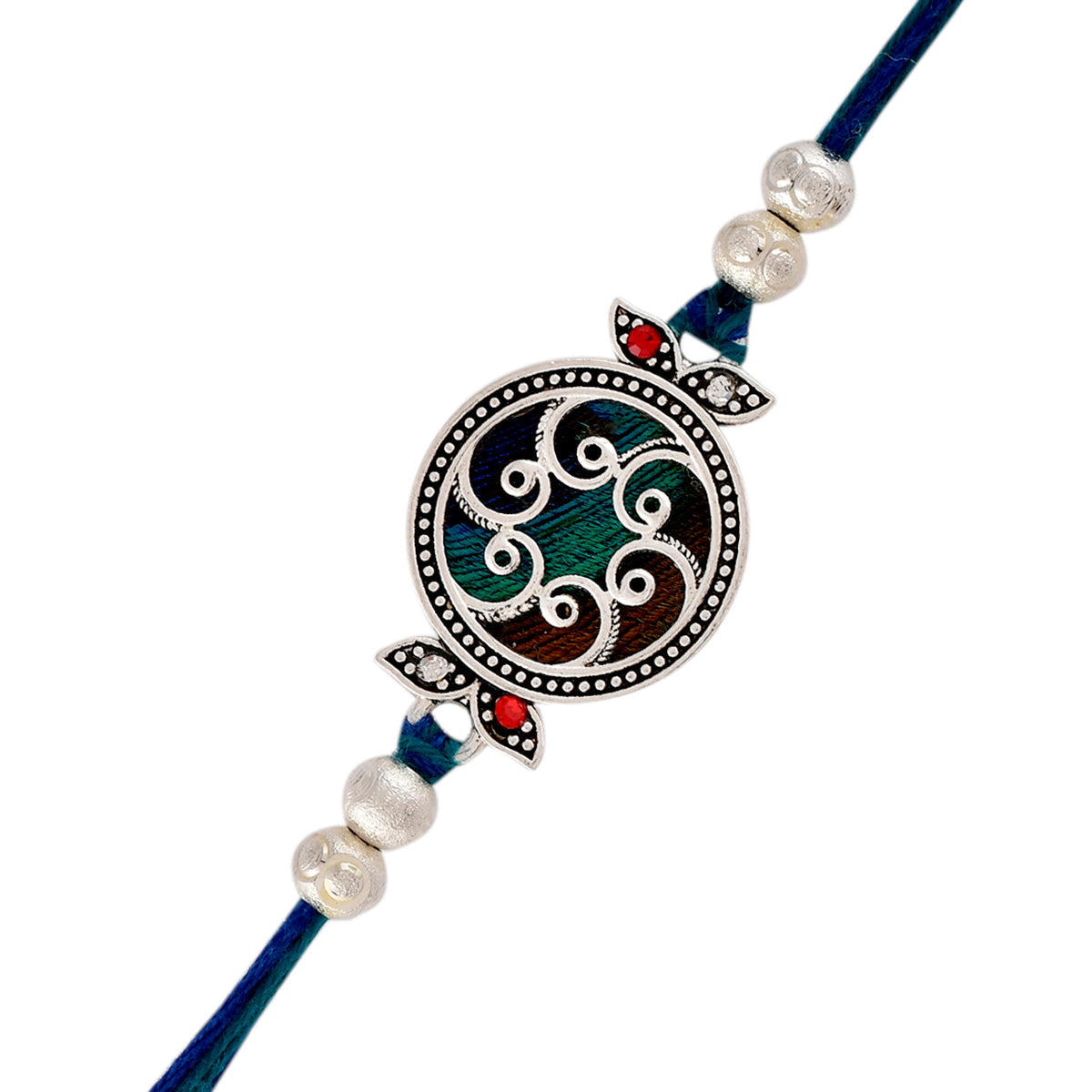 trueBrowns X Voylla Beaded Mandala Inspired Thread Rakhi | Grocsy