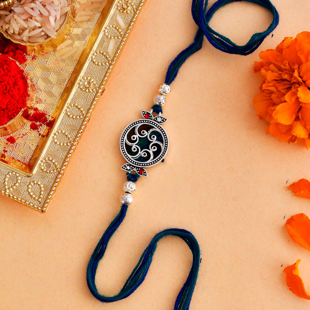 trueBrowns X Voylla Beaded Mandala Inspired Thread Rakhi | Grocsy