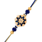 trueBrowns X Voylla Ethnic Studded Blue Thread Rakhi | Grocsy