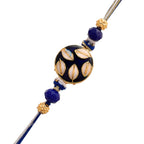 trueBrowns X Voylla Ethnic Embellished Blue Thread Rakhi | Grocsy