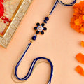 trueBrowns X Voylla Ethnic Floral Motif Blue Thread Rakhi | Grocsy