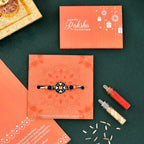 trueBrowns X Voylla Ethnic Mandala Inspired Blue Thread Rakhi | Grocsy