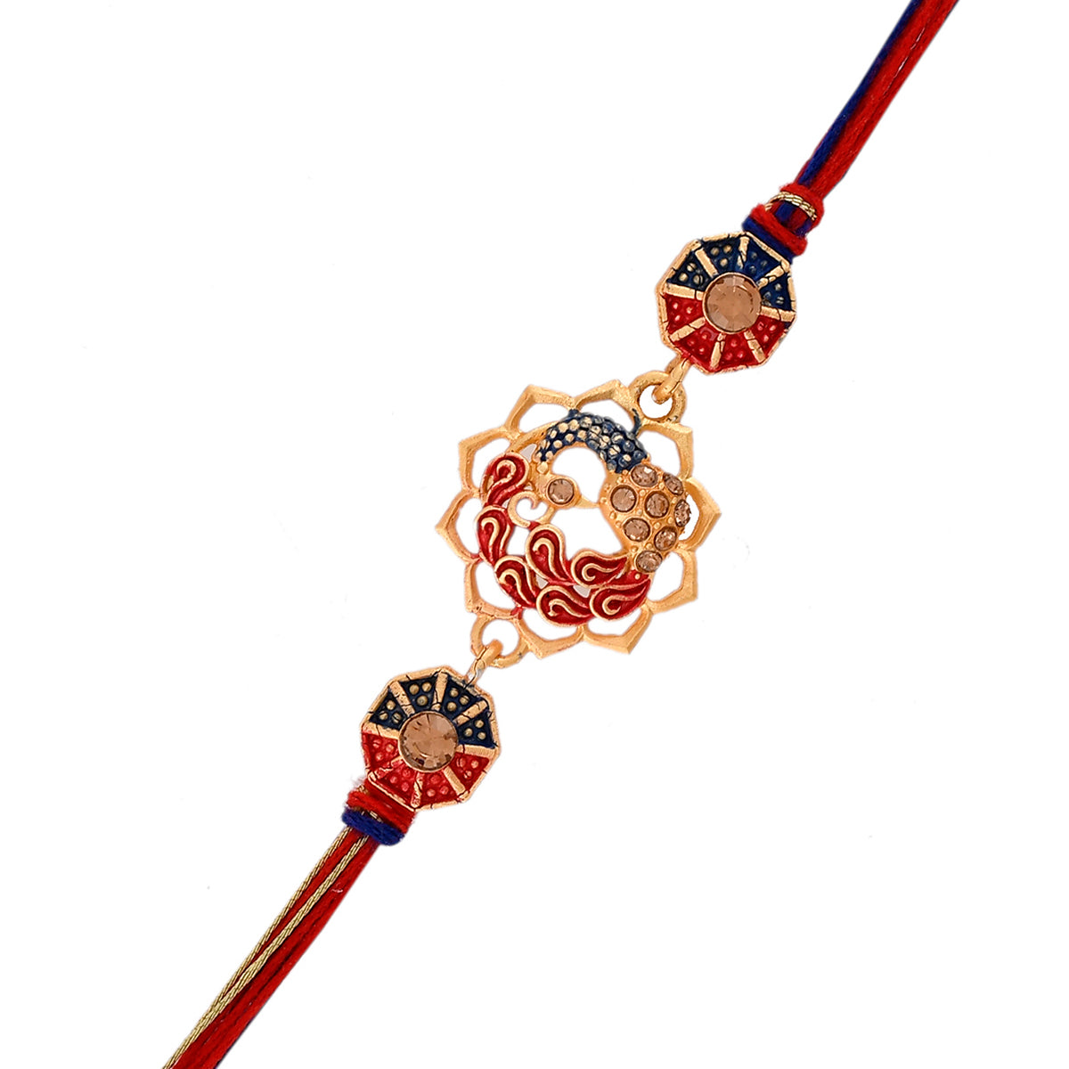 trueBrowns X Voylla Cutwork Studded High Polish Thread Rakhi | Grocsy