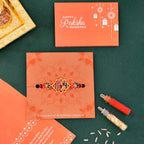trueBrowns X Voylla Cutwork Studded High Polish Thread Rakhi | Grocsy
