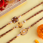 trueBrowns X Voylla Ethnic Style Designer Thread Rakhis - Pack Of 3 | Grocsy