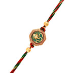 trueBrowns X Voylla Traditional Om And Lord Ganesha Motif Thread Rakhi | Grocsy