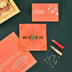 trueBrowns X Voylla Traditional Om And Lord Ganesha Motif Thread Rakhi | Grocsy