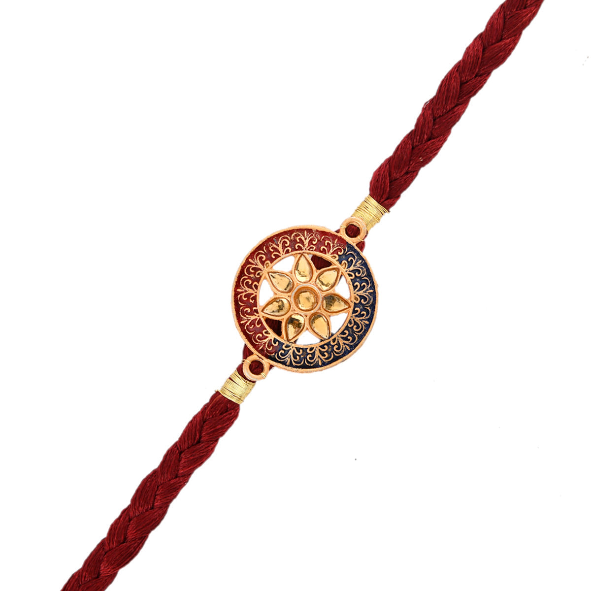 trueBrowns X Voylla Floral Motif Braided Thread Rakhi | Grocsy