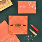 trueBrowns X Voylla Beaded Gem Studded Thread Rakhi | Grocsy
