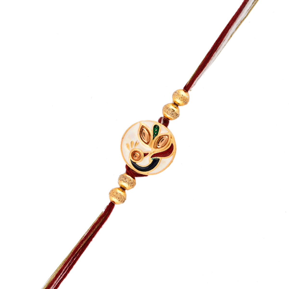 trueBrowns X Voylla Enameled Peacock Motif Thread Rakhi | Grocsy