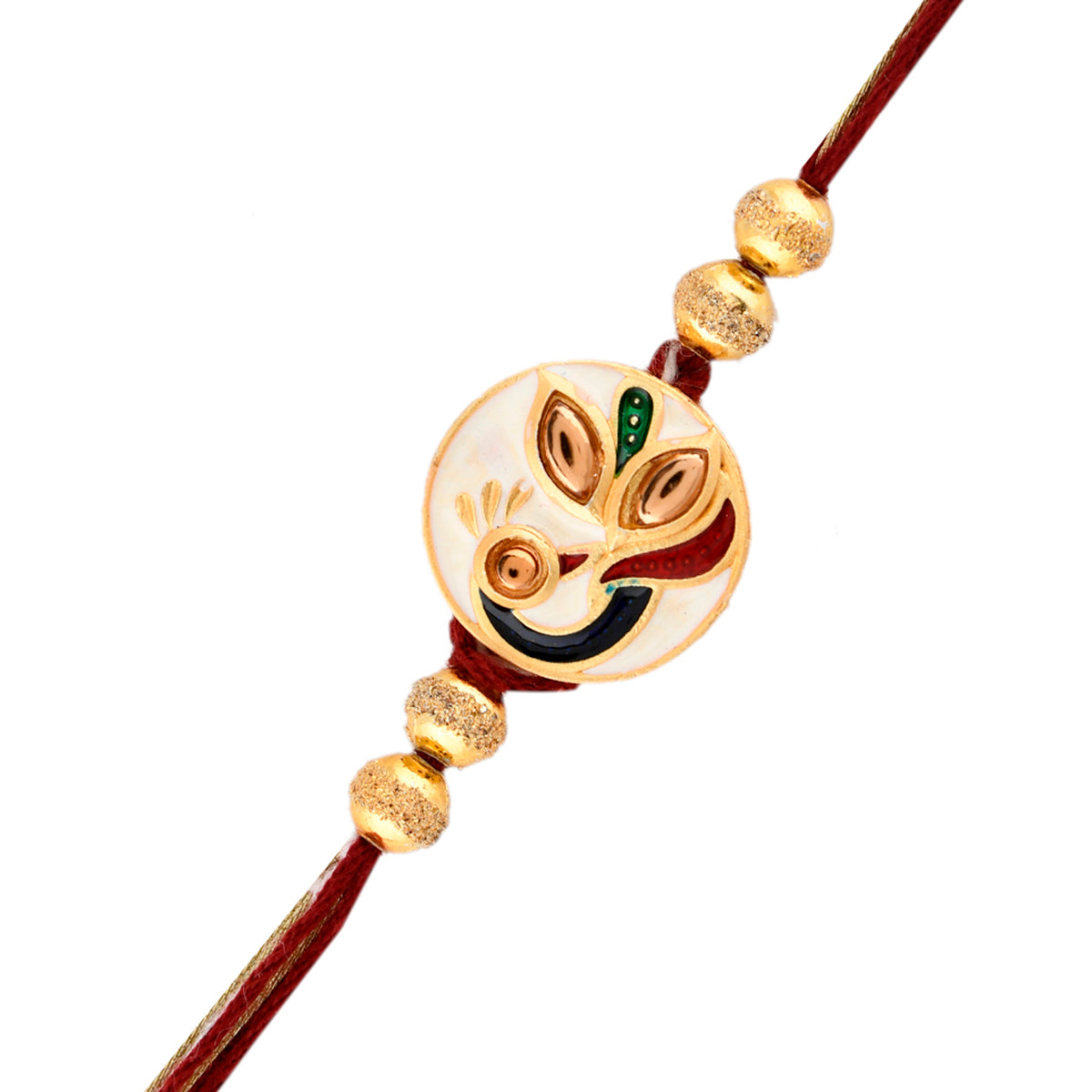 trueBrowns X Voylla Enameled Peacock Motif Thread Rakhi | Grocsy