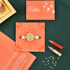 trueBrowns X Voylla Enameled Pearl Beads Thread Rakhi | Grocsy