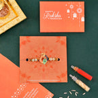 trueBrowns X Voylla Colorful Enameled Peacock Motif Beaded Thread Rakhi | Grocsy