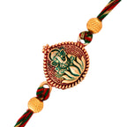 trueBrowns X Voylla Lord Ganesha Colorful Enameled Ethnic Rakhi | Grocsy