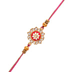 trueBrowns X Voylla Green Gems Studded Ethnic Thread Rakhi | Grocsy