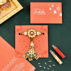trueBrowns X Voylla Kundan Polki Traditional Bhaiya-Bhabhi Rakhi | Grocsy