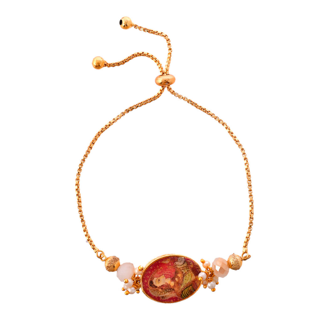 trueBrowns X Voylla Traditional King And Queen Pearl Beads Bhaiya-Bhabhi Rakhi | Grocsy