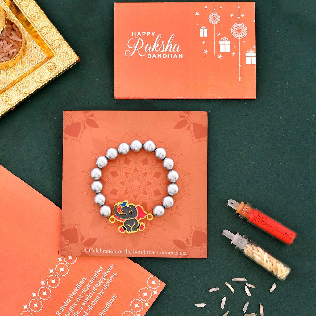 trueBrowns X Voylla Colorful Dumbo Motif Beaded Kids Rakhi | Grocsy