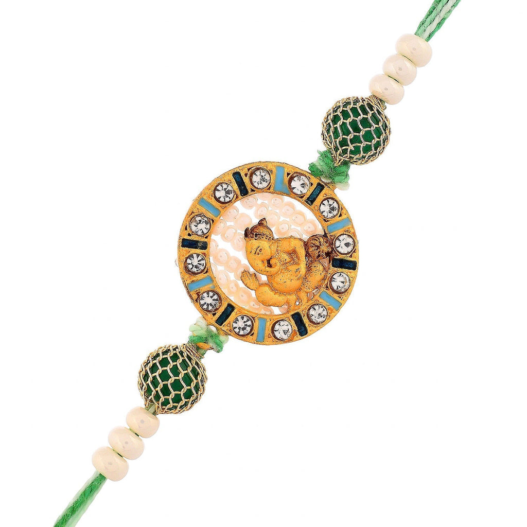 trueBrowns X Voylla Lord Ganesh Kids Thread Rakhi | Grocsy