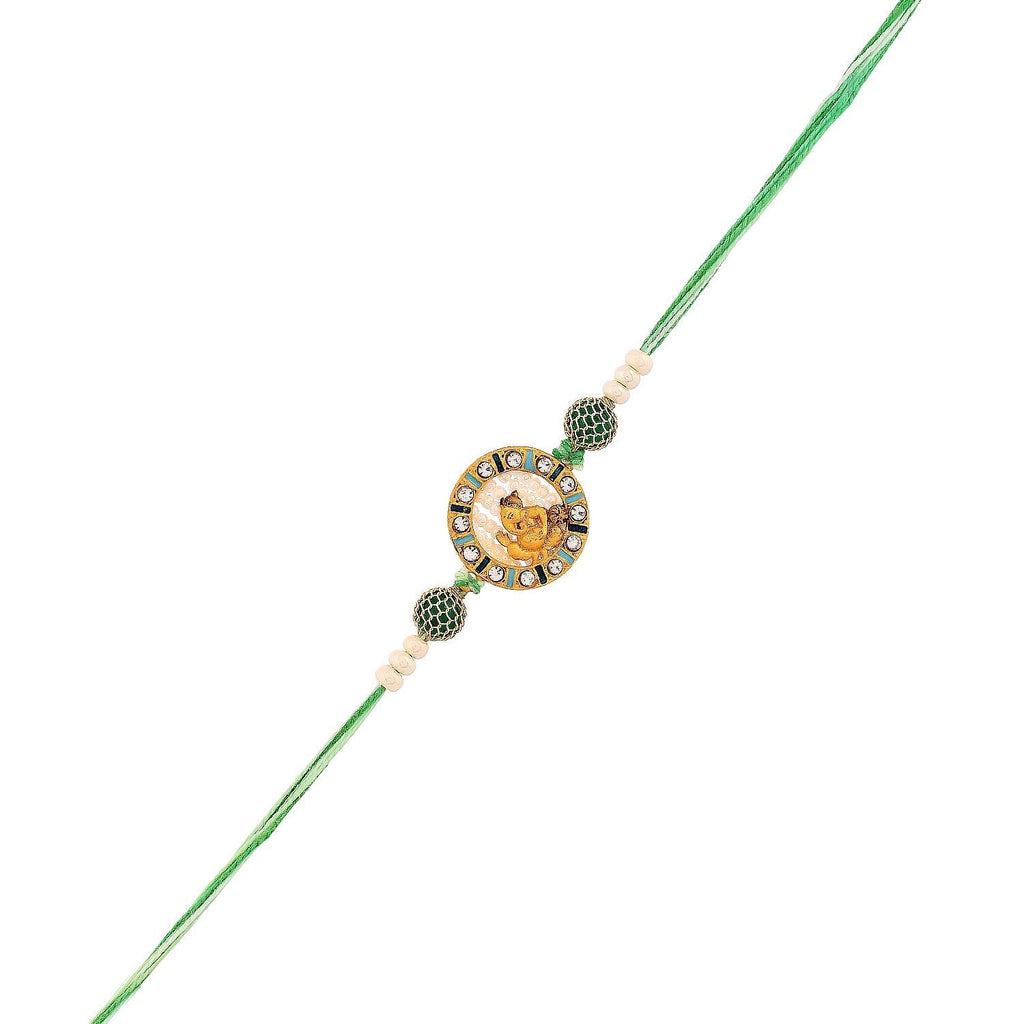 trueBrowns X Voylla Lord Ganesh Kids Thread Rakhi | Grocsy