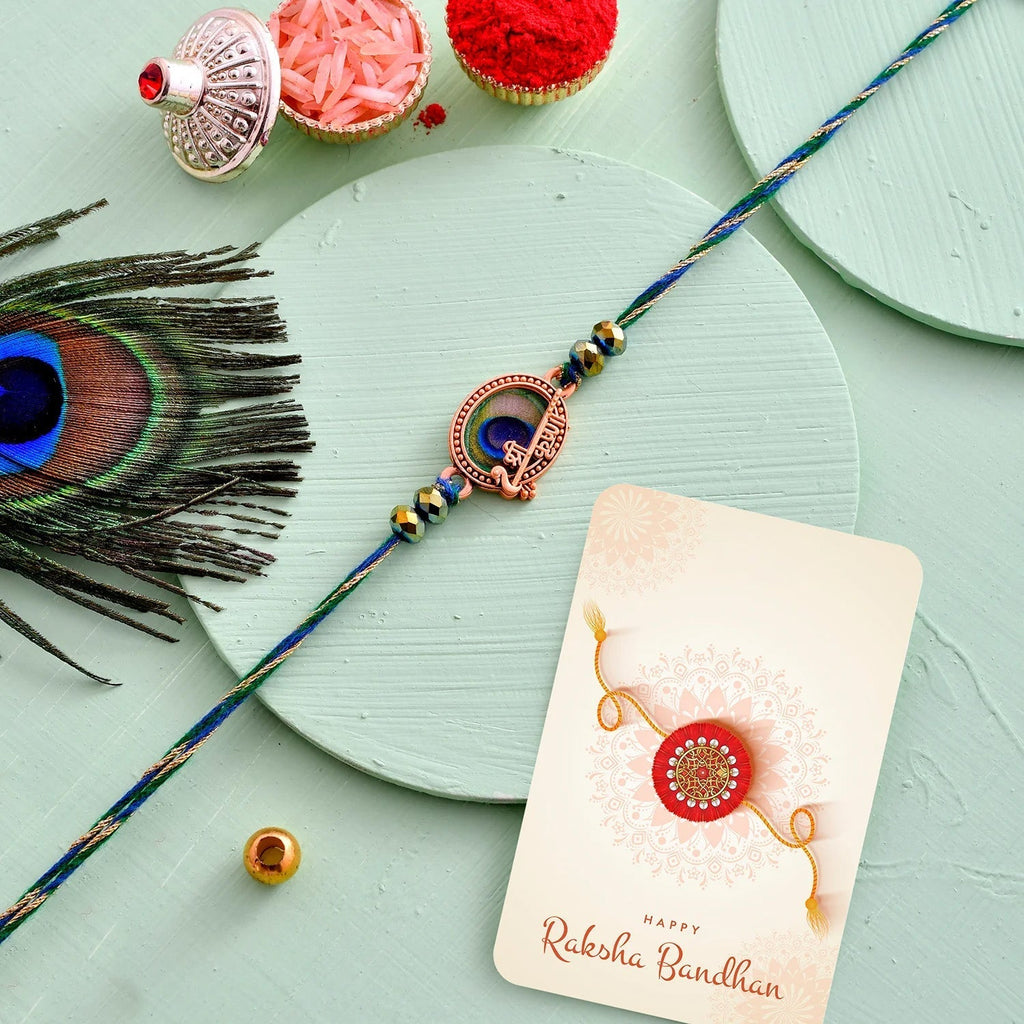 trueBrowns X Voylla Divine Krishna Thread Mens Rakhi For Brother | Grocsy