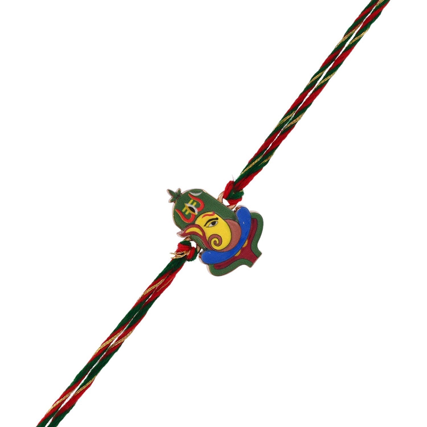 trueBrowns X Voylla Lord Ganesh Colourful Kids Thread Rakhi For Kids | Grocsy
