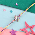 trueBrowns X Voylla Rainbow Unicorn Beaded Slip-On Rakhi For Kids | Grocsy