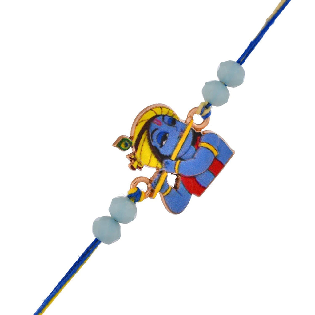 trueBrowns X Voylla Lord Krishna Kids Thread Rakhi For Kids | Grocsy