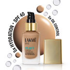 Lakme 9to5 Hya Matte Foundation + Hyaluronic Acid - Cool Walnut | Grocsy