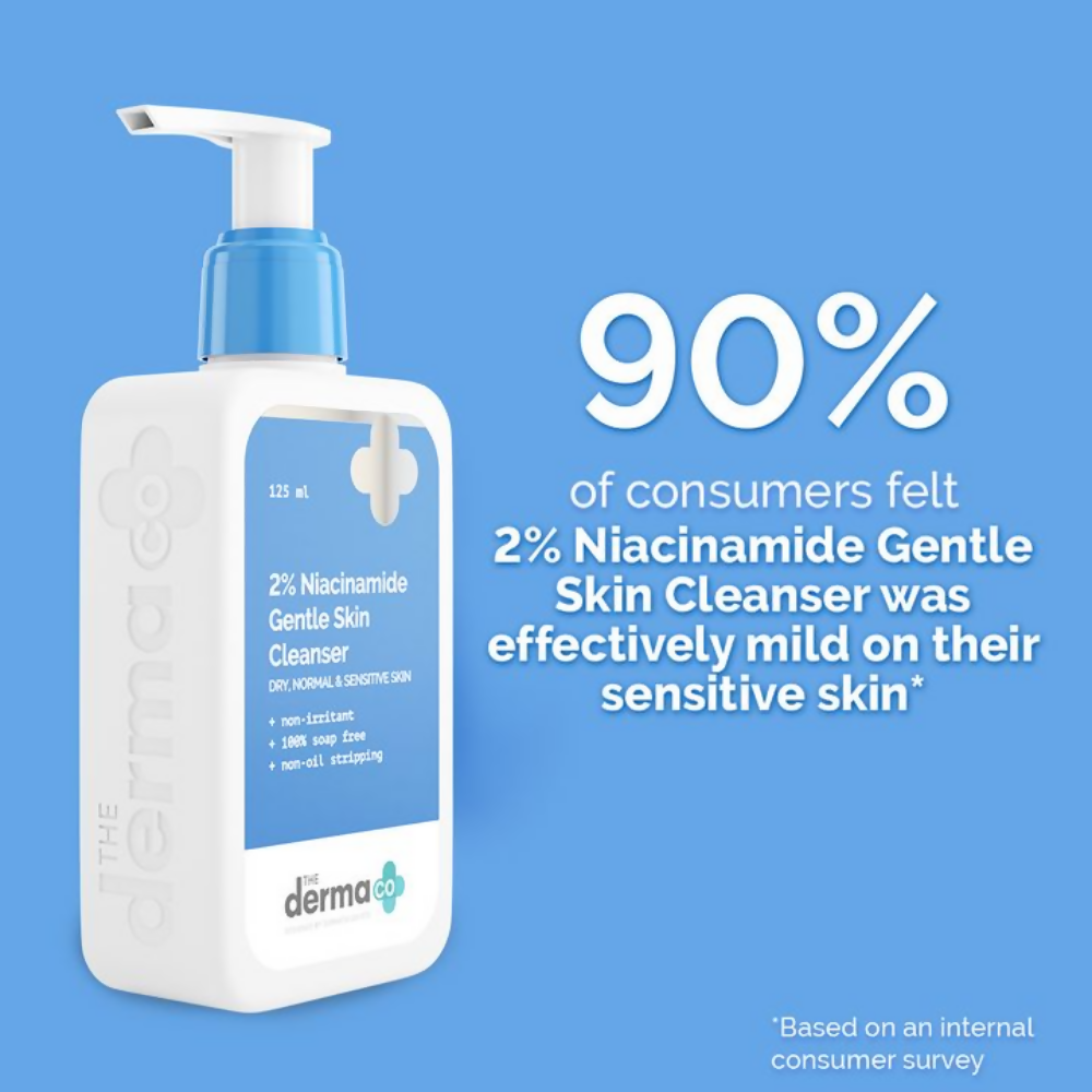 The Derma Co 2% Niacinamide Gentle Skin Cleanser for Sensitive, Dry & Normal Skin | Grocsy