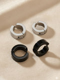 NVR Men's Set of 2 Multicolour Hoop Earrings | Grocsy