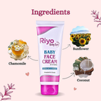 Riyo Herbs Baby Face Cream Rich in Vitamin E, Essential Oils, Turmeric | Grocsy