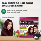 Indica Easy Hair Color Shampoo Burgundy | Grocsy