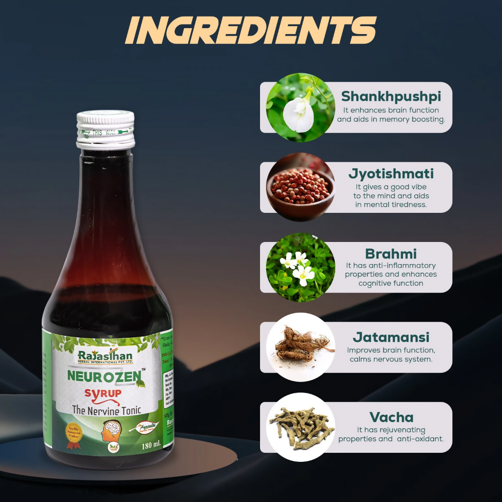 Rajasthan Herbals Neurozen Syrup | Grocsy