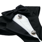 Waggety Tuxedo Dog Harness - Stylish Black & White Design, Adjustable Fit, Durable Fabric, Elegant Pet Harness for Dogs | Grocsy