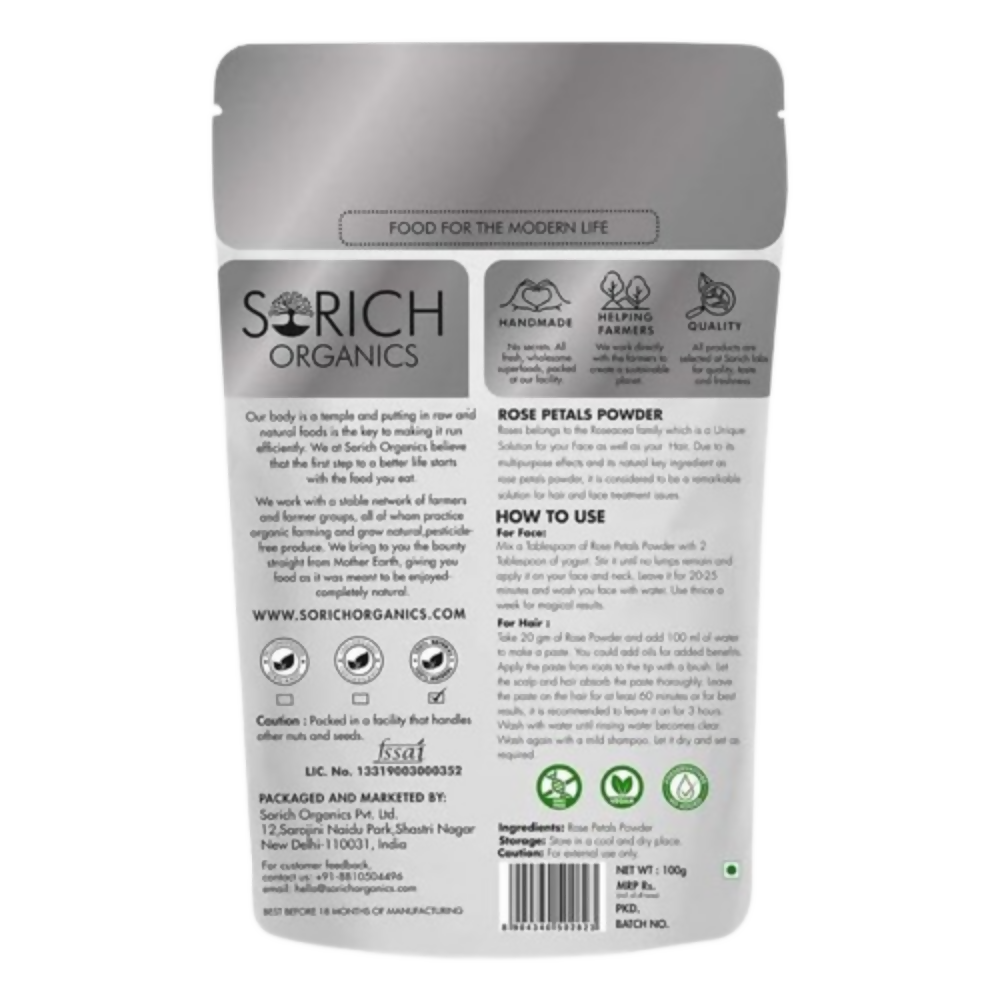 Sorich Organics Rose Petal Powder | Grocsy