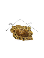 eCraftIndia 4 Pieces Beige Ethnic Design Diyas | Grocsy