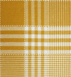 Airwill 100% Cotton Checkered Pattern 4 Seater Square Table Cover - Yellow | Grocsy