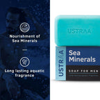 Ustraa Deo Soap For Men - Neem and Green Clay, Sea Minerals, & Activated Charcoal | Grocsy