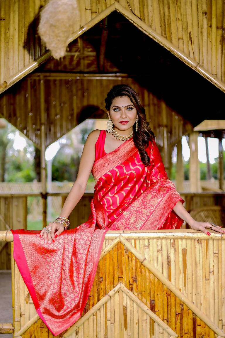 Partywear Designer Tameta Banarasi Silk Fancy Saree - Starwalk | Grocsy